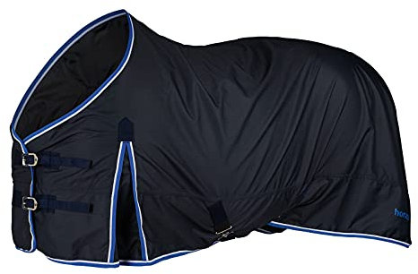HORZE, Couverture de Pluie Glasgow, pour Cheval, 100g et imperméable, Bleu, 155