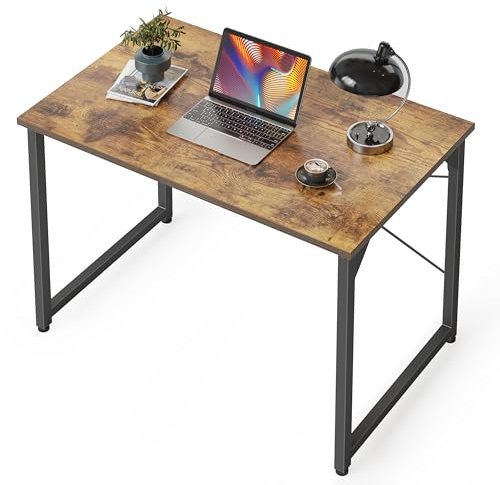 CubiCubi Computer Desk 80 x 40 x 75 cm Home Office Laptop Desk Study Writing Table, Modern Simple Style, Rustic Brown