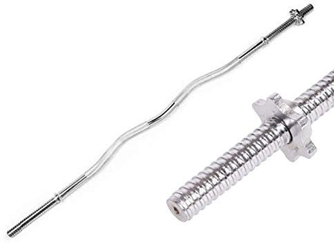 EZ Curlstange - Langhantelstange Zum Gewichtheben, Workouts - Bodybuilding Stange für 1 Zoll Gewichtsplatten,Curl
