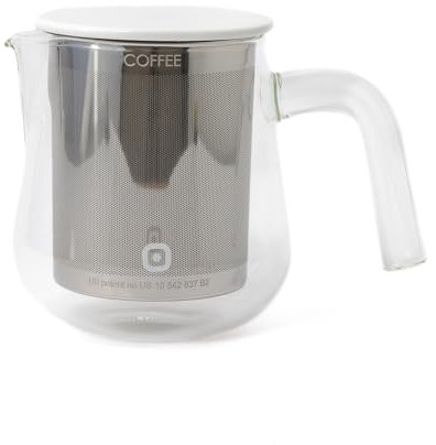Carl Henkel ARCA X-Tract Glas Kaffeekanne mit Filter 0,6l | Coffee Maker für 2-3 Tassen | Kaffeebereiter mit Kaffeefilter Edelstahl, der warm hält | Kaffeezubereiter | Cold Brew Coffee Maker