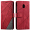 SONWO Case for Galaxy J3 2017 Case, Premium Leather Flip Wallet Case Magnetic Closure Card Slots Kickstand Phone Case for Samsung Galaxy J3 2017, Red