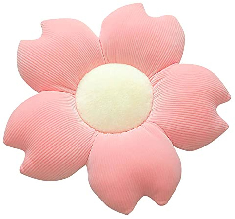 Kirschblütenkissen, Blumenkissen, runde Kissen, Dekoration, Blumenkissen für Boden, Stühle, Sofa, Tatami-Stuhlkissen, Rosa, Durchmesser 40 cm