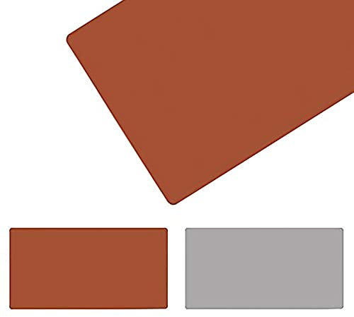 Rutschfeste MauspadTischunterlage, Schreibtischunterlage, Verlängerter PU Leder Mauspad/Matte, Multifunktionale Laptop Tischunterlage, Zweiseitig, Für Büro/Zuhause, Braun/Grau(Size: 40x160cm/15.75x