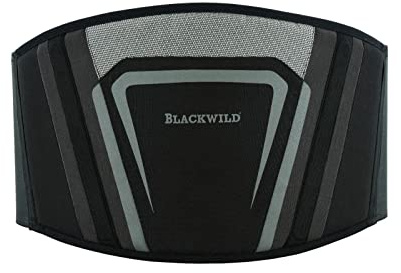 BLACKWILD Nierengurt Motorrad | Nierengurt Motorrad Herren und Damen | Nierenwärmer Lendenwirbelstütze Nierengurt, Effektive Stabilisierung, schwarzgrau (XL = 110-125cm Bauchumfang)