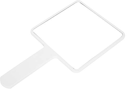 Hairdressing Mirror, Easier Carry Easy To Use Handheld Mirror White 15 X 27cm with Unique Design for Salon Makeup