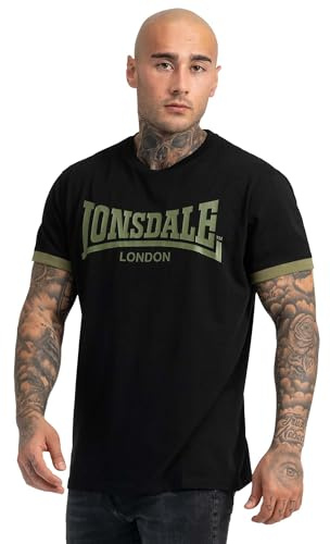 Lonsdale TOWNHEAD T-Shirt, Black/Olive, XXXL Men's