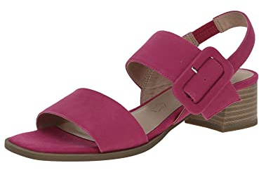 CAPRICE 9-9-28211-20, Sandalo con Tacco Donna, Fucsia Suede, 38 EU