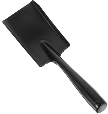Alipis Paletta Per Cenere Path, Paletta Piccola Per Cenere, Attrezzi Path a Legna, Pala, Vanga Giardinaggio, Pala Spiaggia, Acciaio Manganese, Nero, 28x8.5x8 Cm