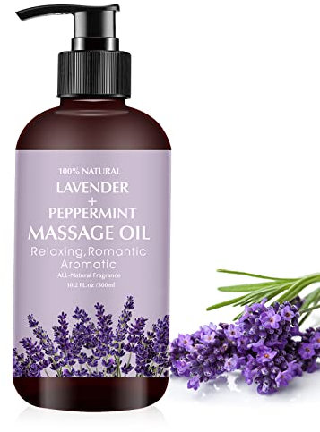 Lavender Massage Oil for Relaxing Muscles Massage Oil for Massage Body Oil for Skin Moisturizing for Men and Women