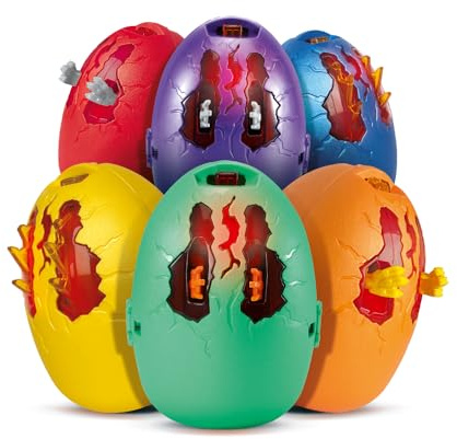 VTech - Switch & Go Dinos Surprise 2ème Génération, Œuf de Dinosaure, Jouet Sonore Transformable, Jeu de Construction, 6 Modèles à Collectionner, Cadeau Enfant Dès 4 Ans - Contenu en Français
