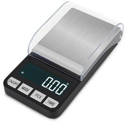 Lancoon Bilancia da cucina portatile con 7 unità di pesatura 0,01 g ad alta precisione copertura antivento Design facile pulire Top in acciaio inox per pesare gioielli oro tè