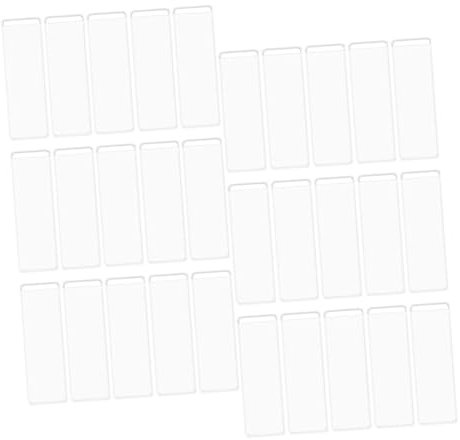 HAPINARY 40 Sätze Sticky-index-registerkarte Visitenkartentaschen Topladertaschen Taschen Für Bibliotheksausweise Durchsichtiger Etikettenhalter Selbstklebendes Regaletikett Weiß Papier