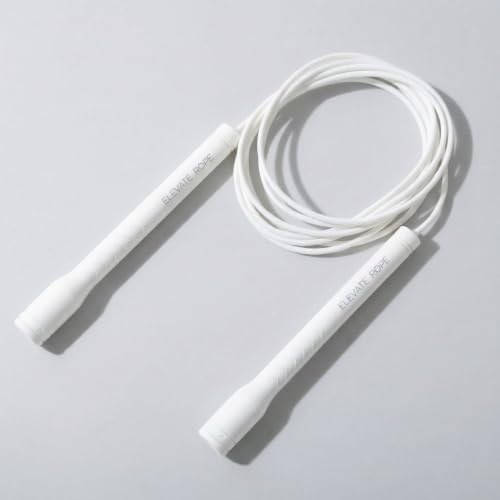 Elevate Rope Long Handle Springseil 4 mm, 20 cm Griffe, 3 m | Extra Reichweite für Side Swings und Crosses, dünnes Kabel für hohe Drehzahl, gratis Trainings-App, Freestyle geeignet
