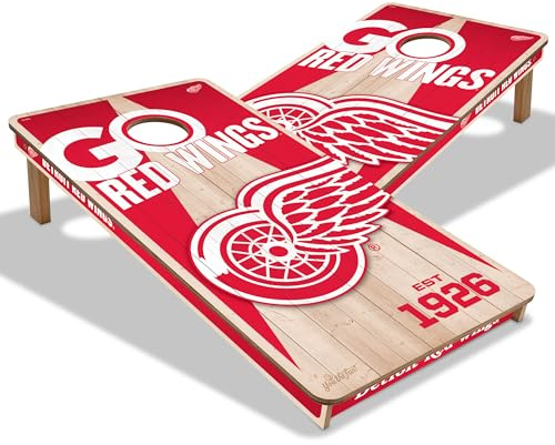 YouTheFan NHL Detroit Red Wings 2’ x 4’ Professional Wood Cornhole Game
