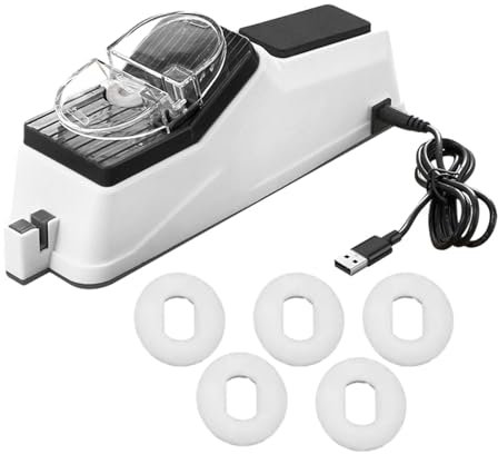 Afilador de cuchillos eléctrico - Afilador de cuchillos eléctrico de cocina, afilador de tijeras profesional | Accesorios de cocina con afilador de tijeras, interfaz USB para un afilado rápido en 5 se