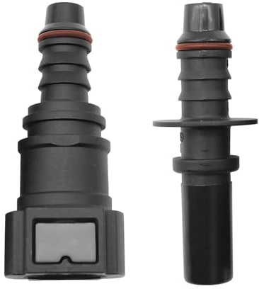 GVSS 2 stycken rörkoppling Durite Bensin 7,89 mm ID8, kontakt höger bränsleslang hona, svart
