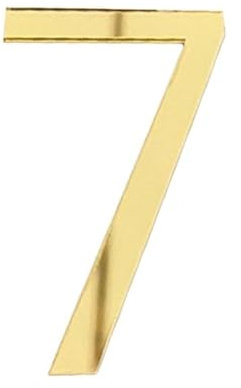 CaFfen Hausnummer 3D Hausnummer Aufkleber Selbstklebende Kunststoff Plakette Zeichen Ziffernschild Mailbox Apartment Hotel Zimmernummer Moderne Home Aufkleber Hausnummernschild(Gold 7)