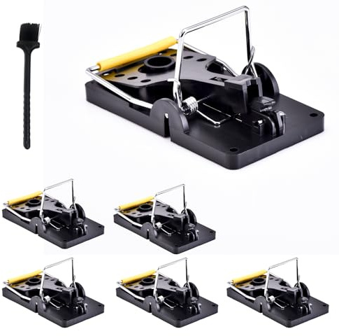 Mause- und Rattenfalle Wiederverwendbar – 6er-Pack, Hochempfindlich, Sichere und Effektive Nagetierbekämpfung für Innen & Außen, Haus, Garage, Garten, Giftfrei