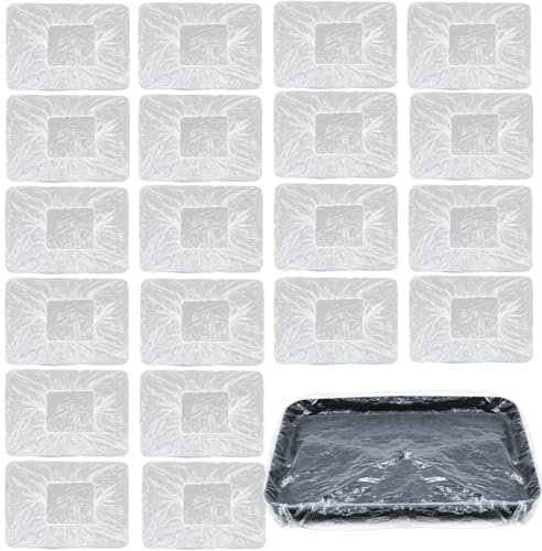 20Pcs Disposable Paint Tray Liners 18 Inch Paint Roller Tray Liners Paint Pan Liners Plastic Paint Tray Liner Bags Paint Tray Covers Large Paint Roller Tray Liner Set for Walls and Ceilings Painting