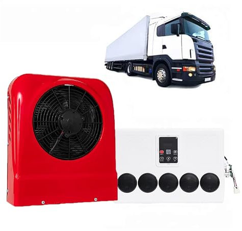 GERAZAHO 12/24 V Vertikal Split Autoklimaanlage, Intelligente Parkklimaanlage mit Variabler Frequenz, Heizen/Kühlen, für LKWs, Baufahrzeuge, Gabelstapler, Kräne
