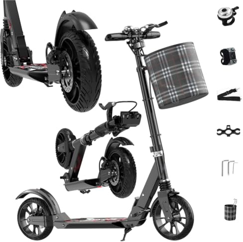 GHBXJX Cityroller für Erwachsene & Kinder ab 6 Jahre – 150 kg Tretroller klappbar mit Stoßdämpfer, Anti-Rutsch-Trittbrett, Handbremse, Höhenverstellbar, Kickroller mit Fußstütze & ABEC-9 Kugellager