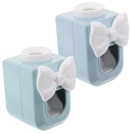 Homoyoyo 2 Pièces Extrudeuse de dentifrice pour enfants dispensateur de dentifrice automatique distributeur distributeur de pâte dentaire environnementaux