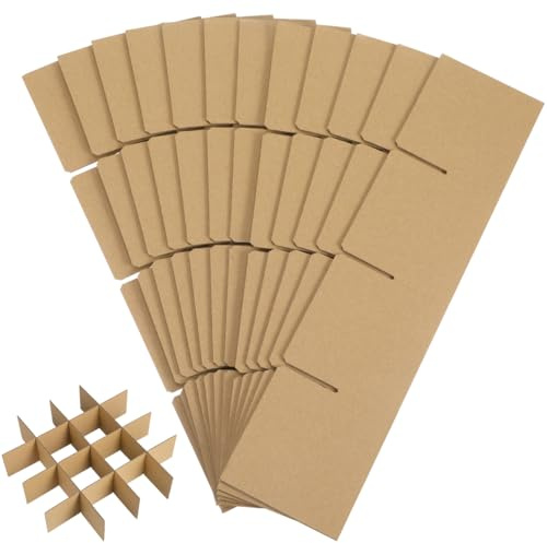 DOITOOL Umzugskartons Trennwände Aus Robuster Pappe 33.50X8.00X0.30Cm Glasverpackungsset Kartonteiler Für Geschirr Versand Und Lagerung Schutz Zerbrechlicher Artikel