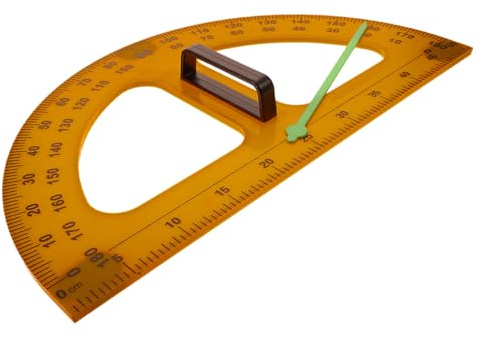 UKCOCO Goniometro per Insegnanti in Plastica Robusta Mezzo Cerchio Leggero per Lavagna Bianca Strumento Pratico per Lezioni di Matematica e Misurazioni Geometriche