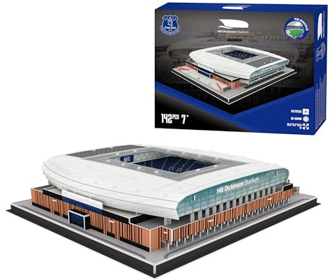 Pro-Lion Everton Hill Dickinson Stadion 3D Puzzle Modellbausatz 142 Teile Englische Premier League Fußballstadion Nachbildung Display Sammlerstück