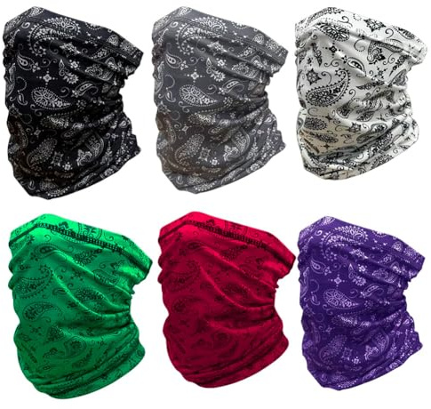 Golopatop Multifunktionstuch Schlauchschal Halsgamasche Eisseide Multifunktionale Schlauchtuch Tube Schal Elastische Halswärmer Atmungsaktive UV-Beständigkeit Bandana für Herren Damen
