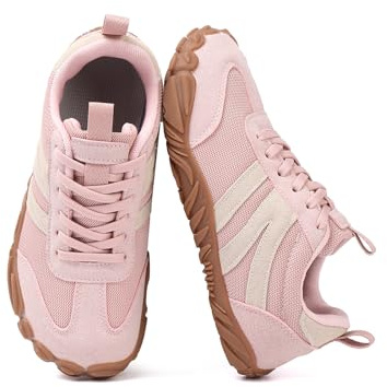 AONETIGER Scarpe a Piedi Nudi Larga Uomo Donna Leggere Barefoot Shoes Confortevoli Scarpe da Ginnastica Minimaliste Sneakers Zero Drop (8899 Rosa,39EU)