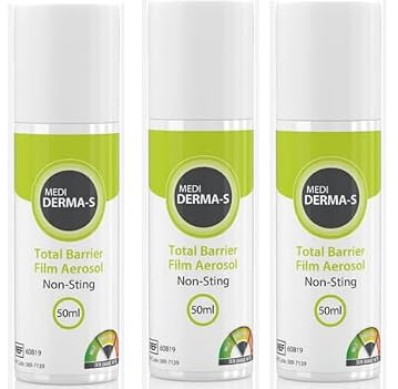 3 x Medi Derma-S Barrier Spray 50ml (150ml in total)- Used For Preventing Moisture-Associated Skin Damage