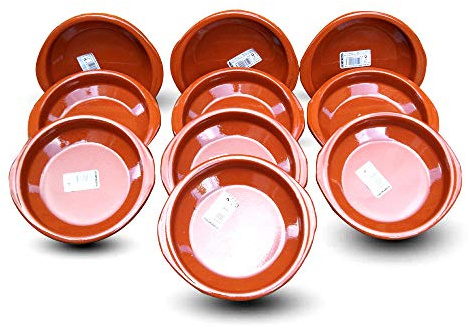 Set of 10 Spanish Terracotta Tapas Dishes / Cazuelas - 16 Centimeter Diameter
