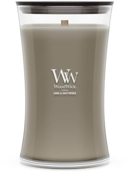 WoodWick, Candela profumata, Aroma: Sand & Driftwood, Marrone (Brown), Misura Grande