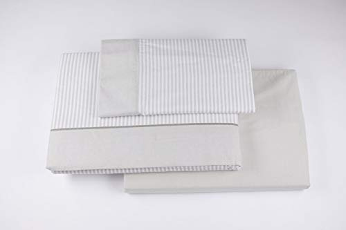 Burrito Blanco | Sábanas de Franela Premium 546 Beige | para Cama de 135 cm (+ Medidas Disponibles) | Sábanas 135 | Cama Doble 135