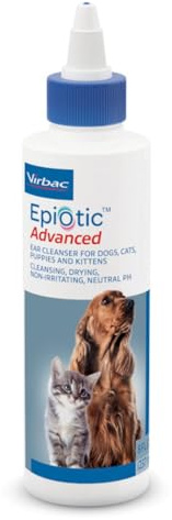 Virbac EPIOTIC® Advanced Ear Cleanser | Powerful and Gentle Cleanser For Dogs and Cats of all ages, 8 oz