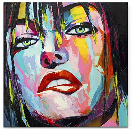 Leinwandbilder | Bilder Leinwand 90x90cm Portrait Frau – Ölgemälde