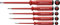 PB Swiss Tools VDE SCHLITZ PB 5538 Jeu de 5 tournevis d'électricien (0/1/2/3/4), isolés jusqu'à 1000 V, 100 % fabriqué en Suisse, Rouge