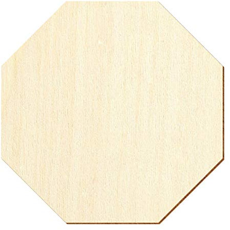 Holz Achteck Oktagon Holzscheiben - 1-60cm Streudeko Basteln Deko Tischdeko, Pack mit:25 Stück, Höhe x Breite:5x5cm