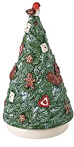 Villeroy & Boch - Nostalgic Melody Baum, Tannenbaumfigur mit Drehfunktion und Spieluhr, Porzellan, bunt, 9 x 9 x 17 cm