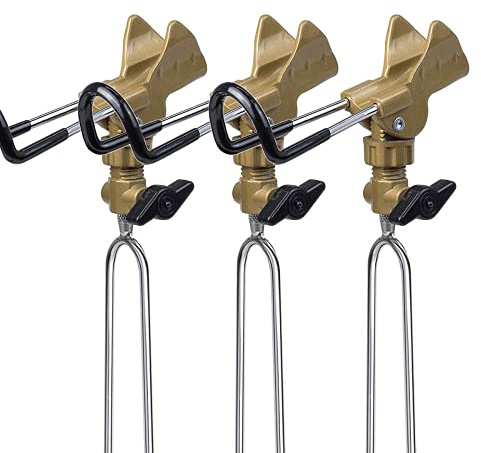 GOLDEAL Rutenhalter für Bankangeln, Bank-Angelrutenständer, Angelrutenhalter für Strand, 360 Grad verstellbar.