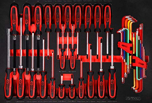 KS Tools 811.0041 Schraubendreher-Satz in Schaumstoffeinlage, 41-tlg