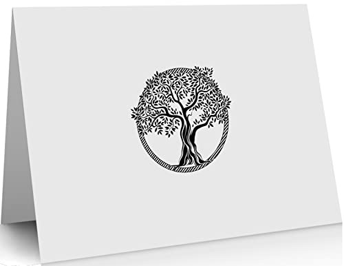 15 tarjetas de notas del árbol de la vida hechas de papel reciclado