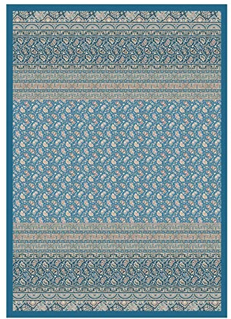 Bassetti Plaid Imperia B1 aus Baumwolle Mako-Satin in der Farbe Blau, Maße: 240cm x 250cm, 9324124