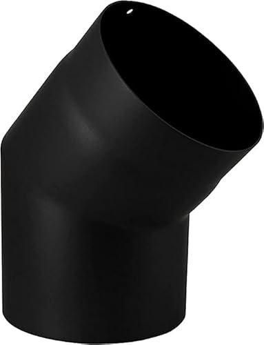 MN Construct Ofenrohr/Rauchrohr Durchmesser Ø 150 mm Bogen 45° 2 mm Stahl schwarz