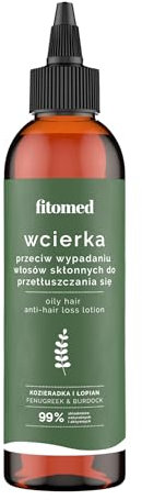 Fitomed Natural Hair Tonic Against Hair Loss 200ml - Tonico per capelli per cuoio capelluto grasso - Agente per la crescita dei capelli con calotta cranica Baikal e bardana