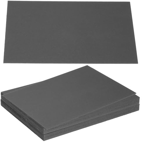 PATIKIL 20 Piezas Hojas de Cartón, 297x210x1mm, 40Pt de Grosor, Tablero de Encuadernación de Libros Resistente para Cubierta de Encuadernación, Negro
