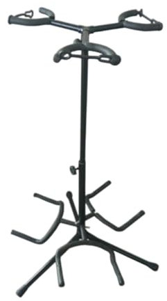 Amagogo 3-Kopf-Gitarrenständer, Eisenhalter für Saiteninstrumente, professioneller höhenverstellbarer Dreifach-Gitarrenhalter für Folk-Gitarre