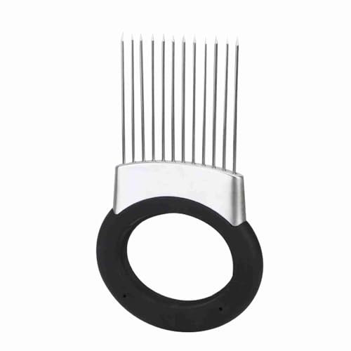 Akozon Stainless Steel Onion Fork & Potato Piercer - Kitchen Vegetable & Fruit Slicing Tool with Stainless Steel Odor Remover Soap