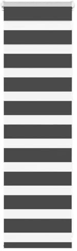 Homgoday Zebrarollo Doppelrollo Fensterrollo Sonnenschutzrollo Seitenzugrollo Zebrarollo für Fenster & Türen Wandmontage Sichtschutz Schwarz 50x100 cm Stoffbreite 45,9 cm Polyester